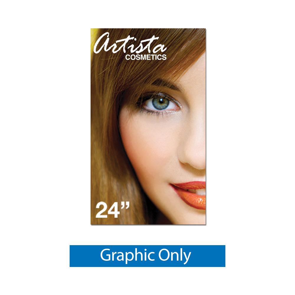 24 in. SilverStep Tabletop Retractable Banner Stand — Graphic Only